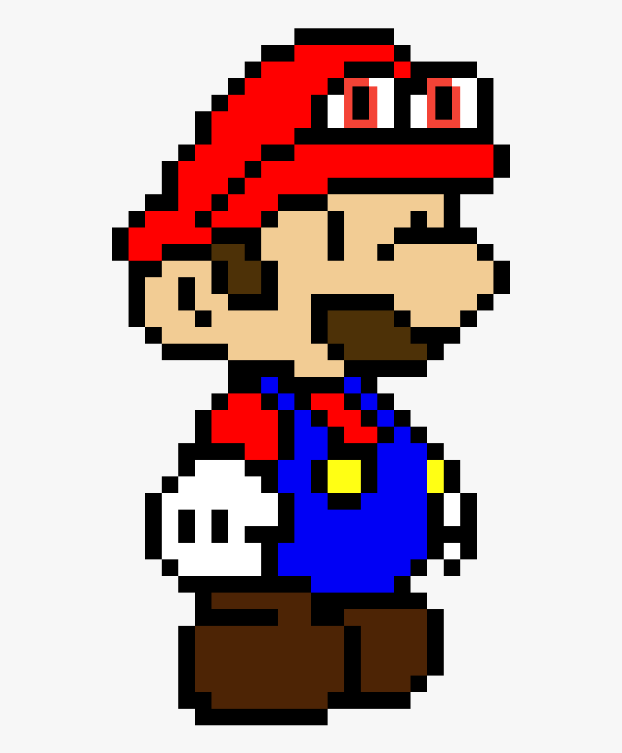 Transparent Cappy Png - Paper Mario Pixel Art, Transparent Clipart