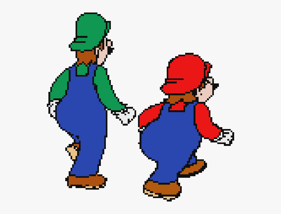 Transparent Mario And Luigi Clipart - Mario And Luigi Walking Meme, Transparent Clipart