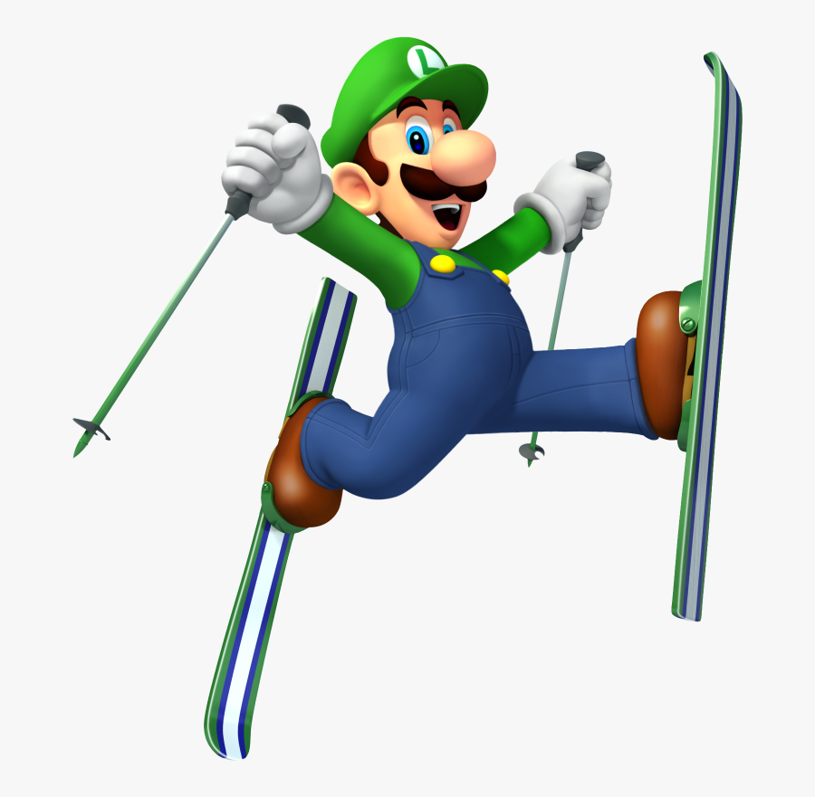 Mario & Sonic At The Olympic Winter Games Luigi, Transparent Clipart