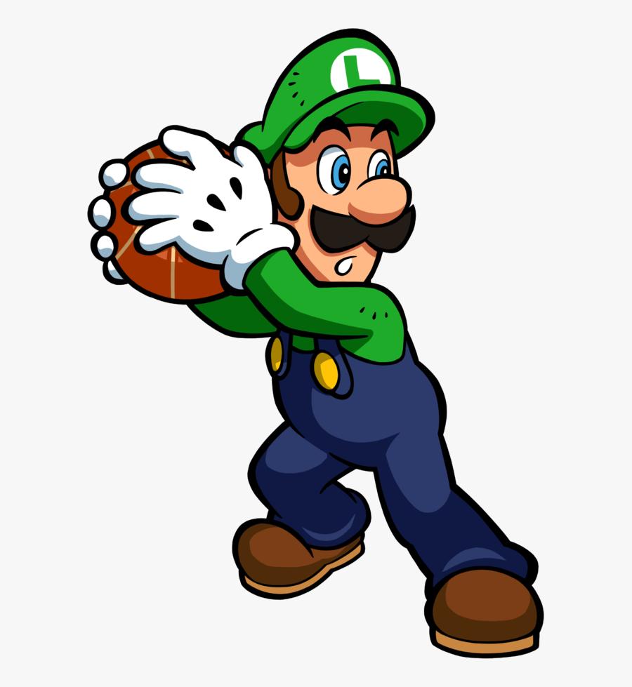 Clipart Resolution 651*899 - Mario Hoops 3 On 3 Luigi, Transparent Clipart