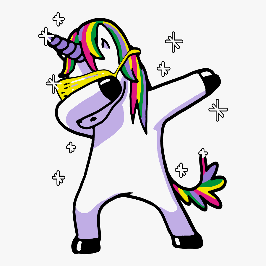 Dabbing Unicorn, Transparent Clipart
