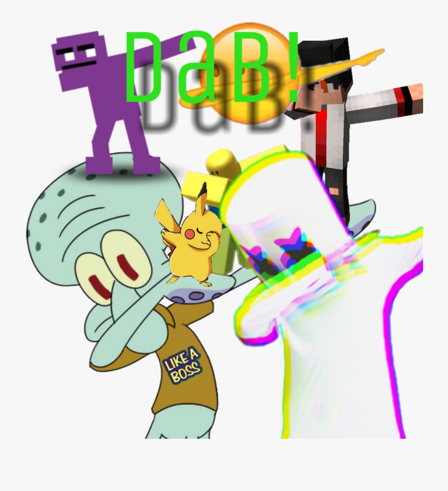 Dab Squidward Marshmello Minecraft Fnaf Purpleguy Polem - Squidward Dab Meme, Transparent Clipart