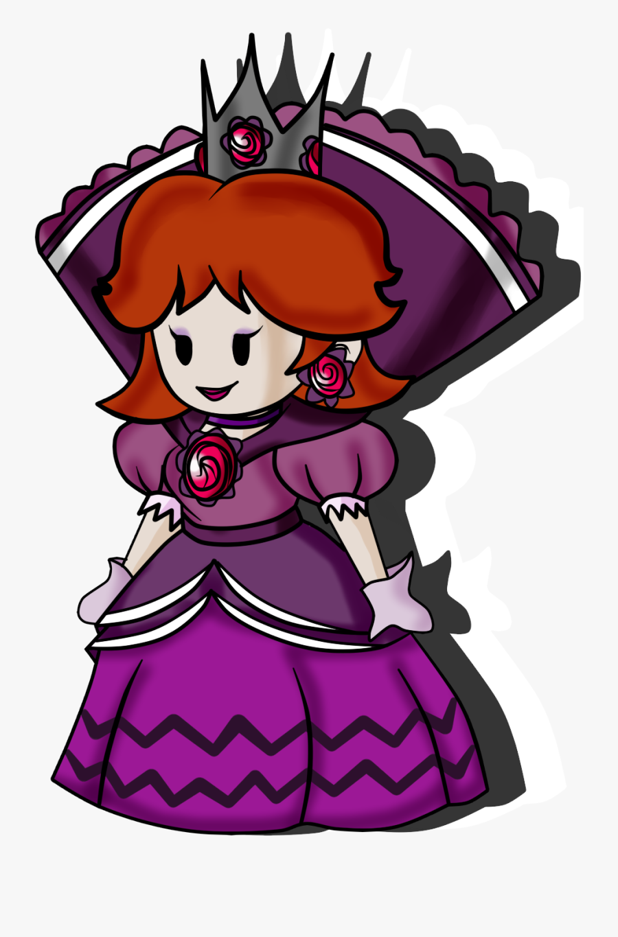 Nintendo Fanon Wiki - Paper Shadow Queen Peach, Transparent Clipart