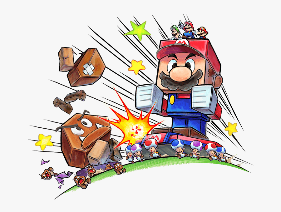 Paper Mario Cuts Loose - Mario E Luigi Paper Jam Bros, Transparent Clipart