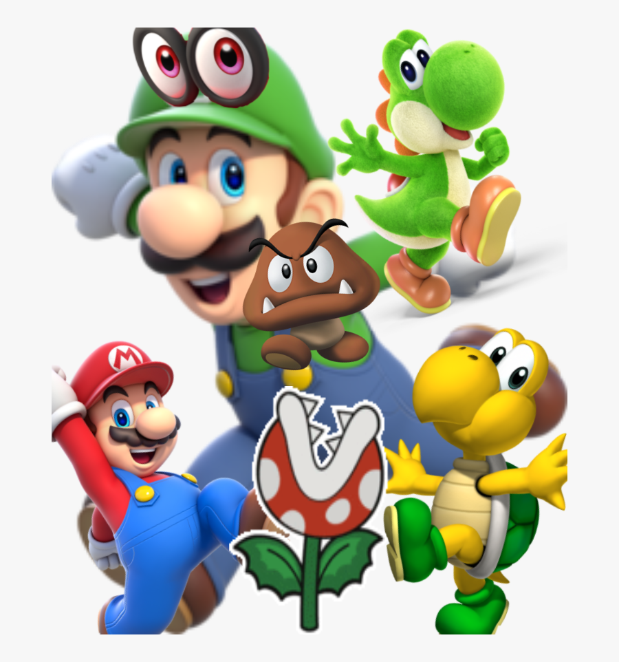 #mario #luigi #cappy #piranhaplant #koopatroopa #goomba - Luigi Mario, Transparent Clipart