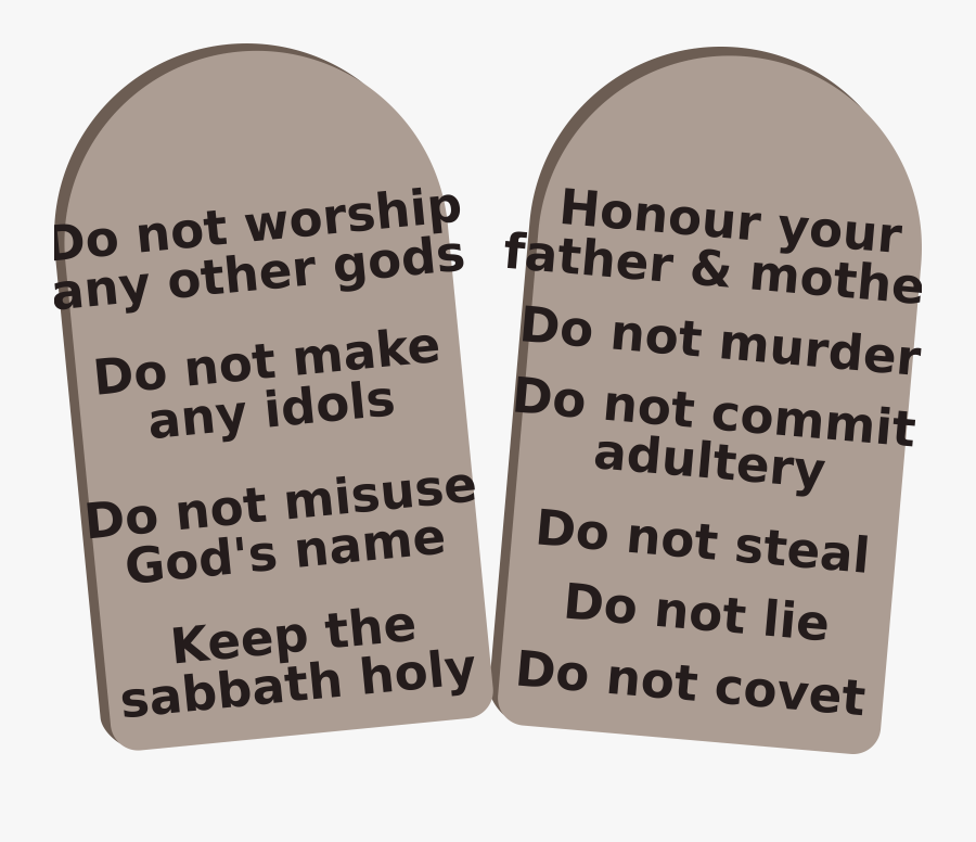 Clip Art Clipart Ten Big Image - Ten Commandment Of The Bible, Transparent Clipart