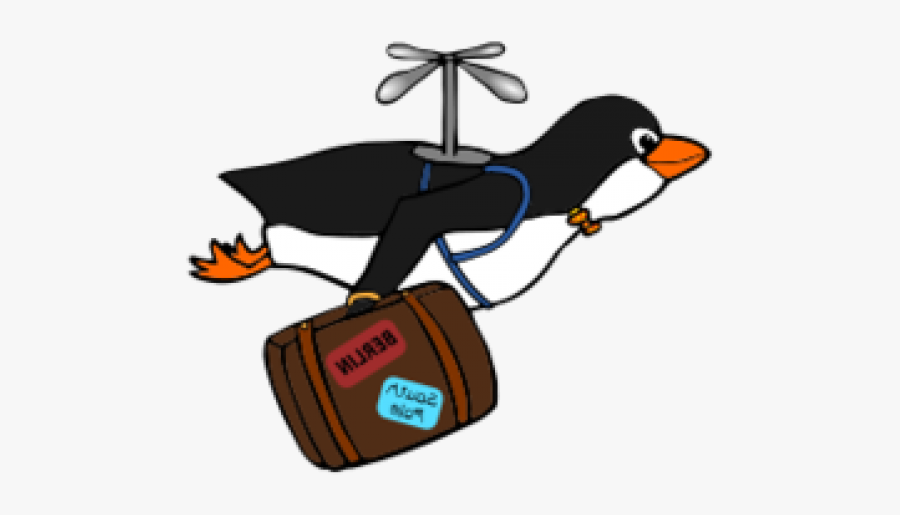 Animal Migration Cliparts - Penguin Travel, Transparent Clipart