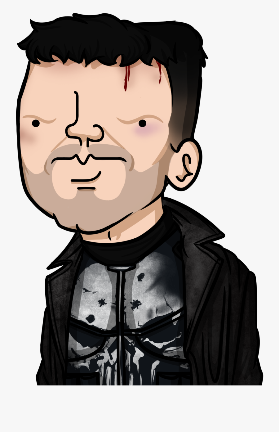 Terracid As The Punisher /frank Castle - Cartoon Punisher, Transparent Clipart