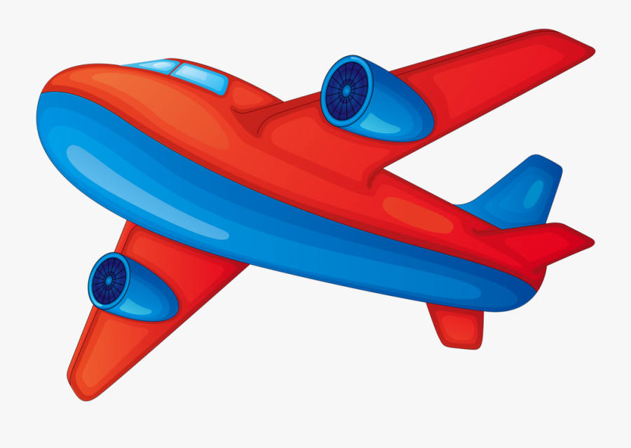 Cartoon Red Blue Airplanes, Transparent Clipart