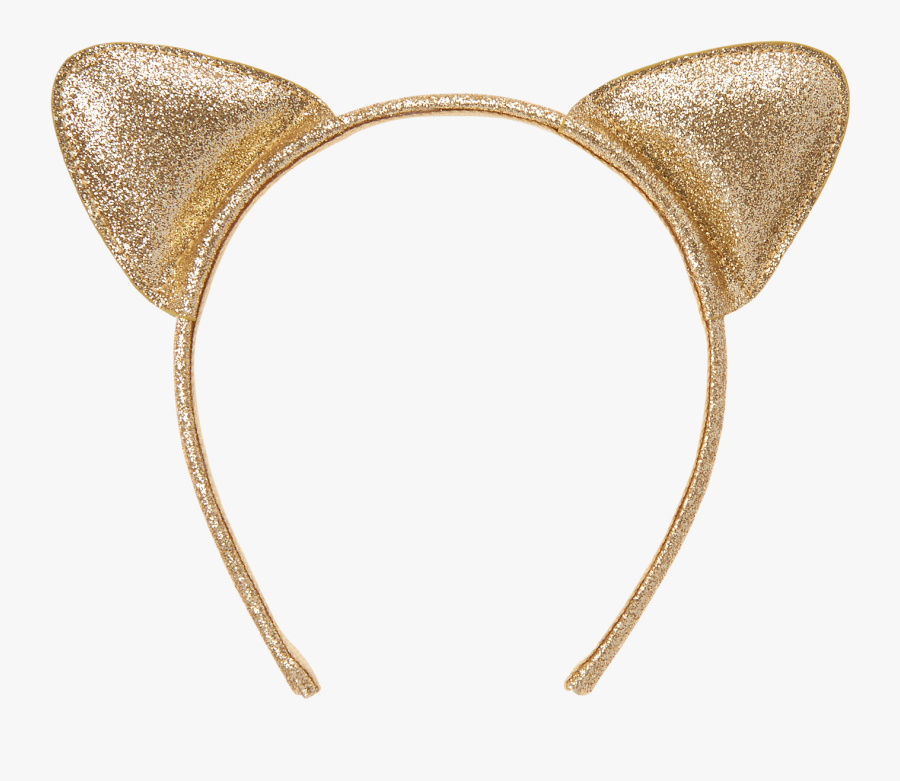 Ear Headband Sequin Gold Cat - Cat Ears Headband Transparent, Transparent Clipart