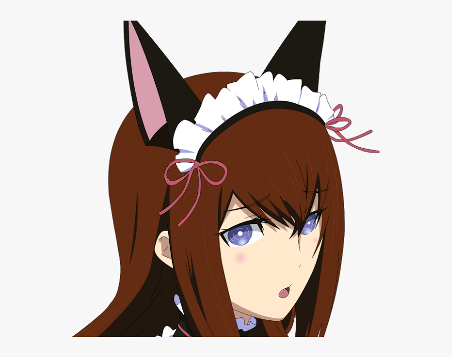 Kurisu Makise Cat Ears - Steins Gate Kurisu And Mayuri, Transparent Clipart
