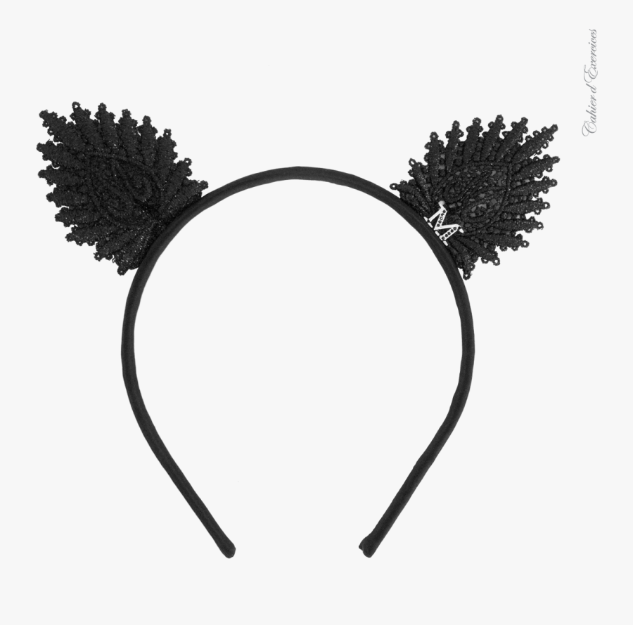 Transparent Kitty Ears Png - Maison Michel Cat Ears Transparent, Transparent Clipart