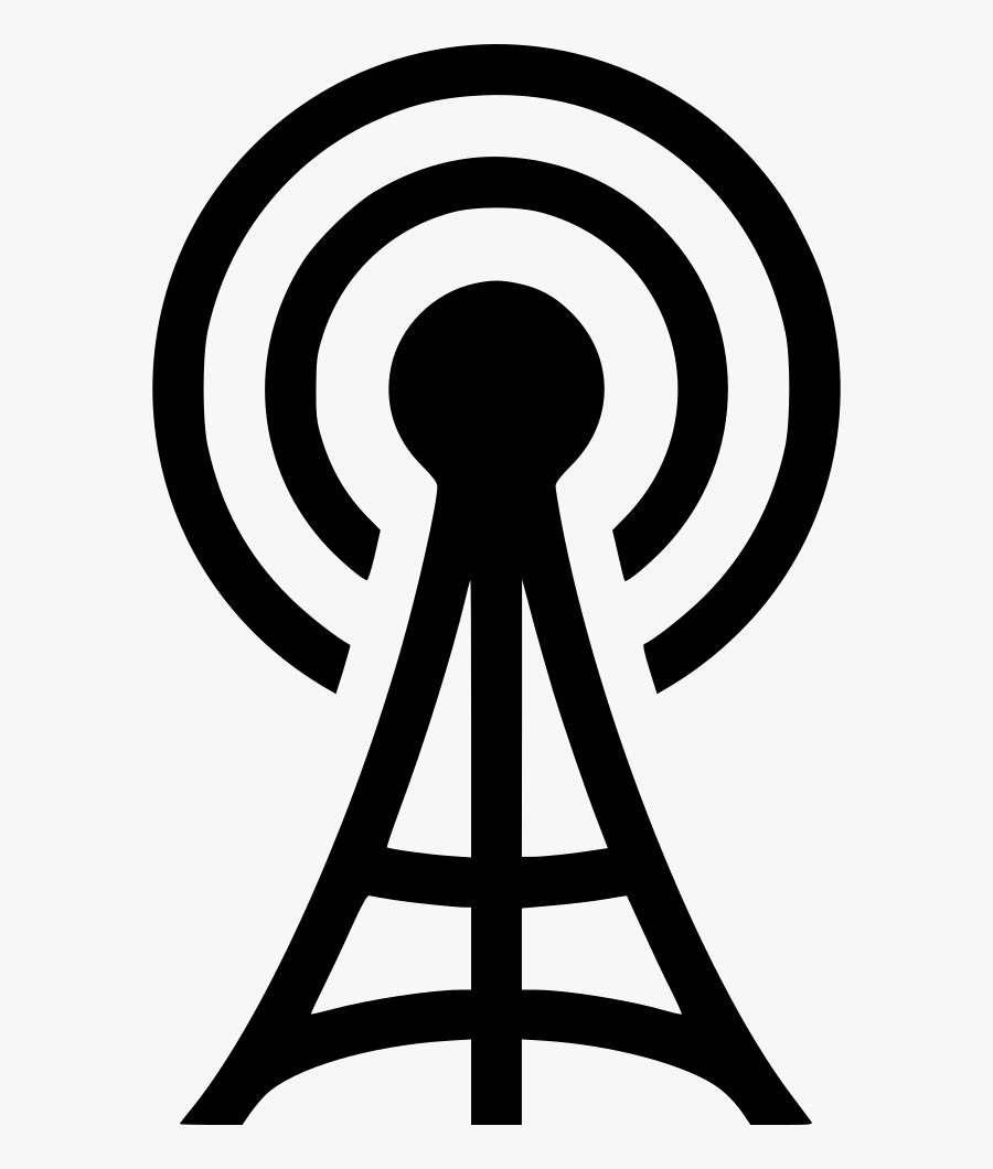 Radio Svg Png Free - Radio Tower Silhouette Png, Transparent Clipart