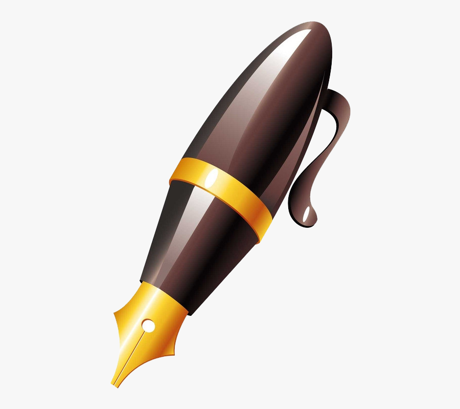 Pen Paper Cartoon Paintbrush Free Png Hq Clipart - Pen Cartoon Logo, Transparent Clipart