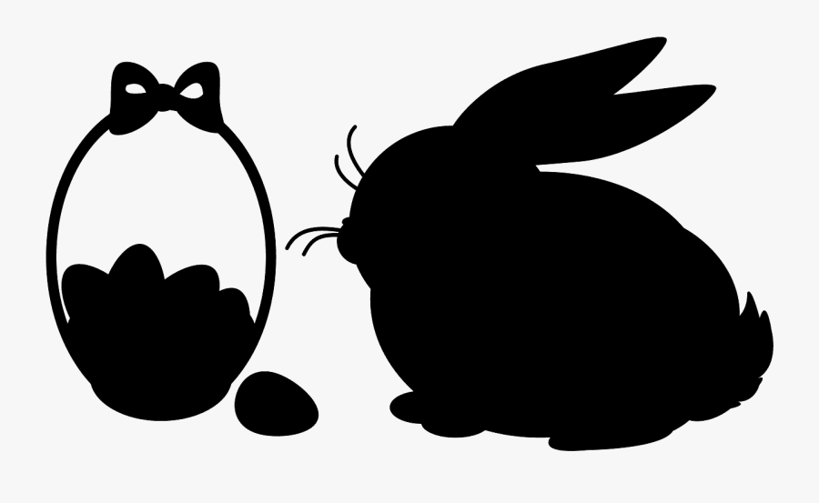 Silhueta De Coelho De Pascoa, Transparent Clipart