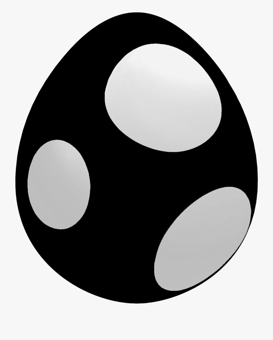 Yoshi Clipart Black And White - Yoshi Egg Black And White, Transparent Clipart