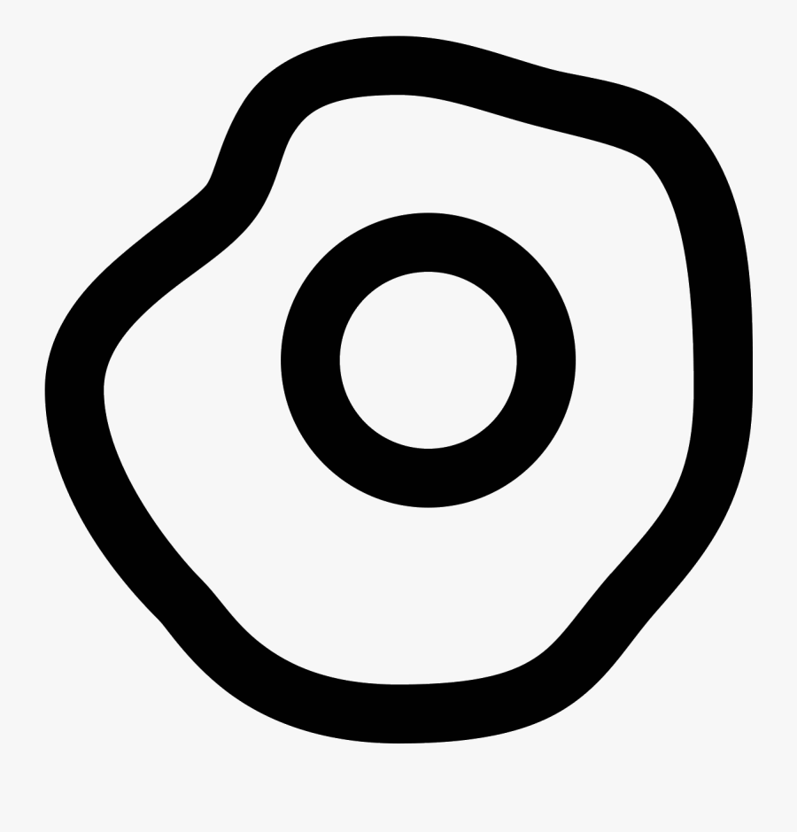 Eggs Vector Sunny Side Up Egg Circle- - Sunny Sideup Vector Png Black And White, Transparent Clipart