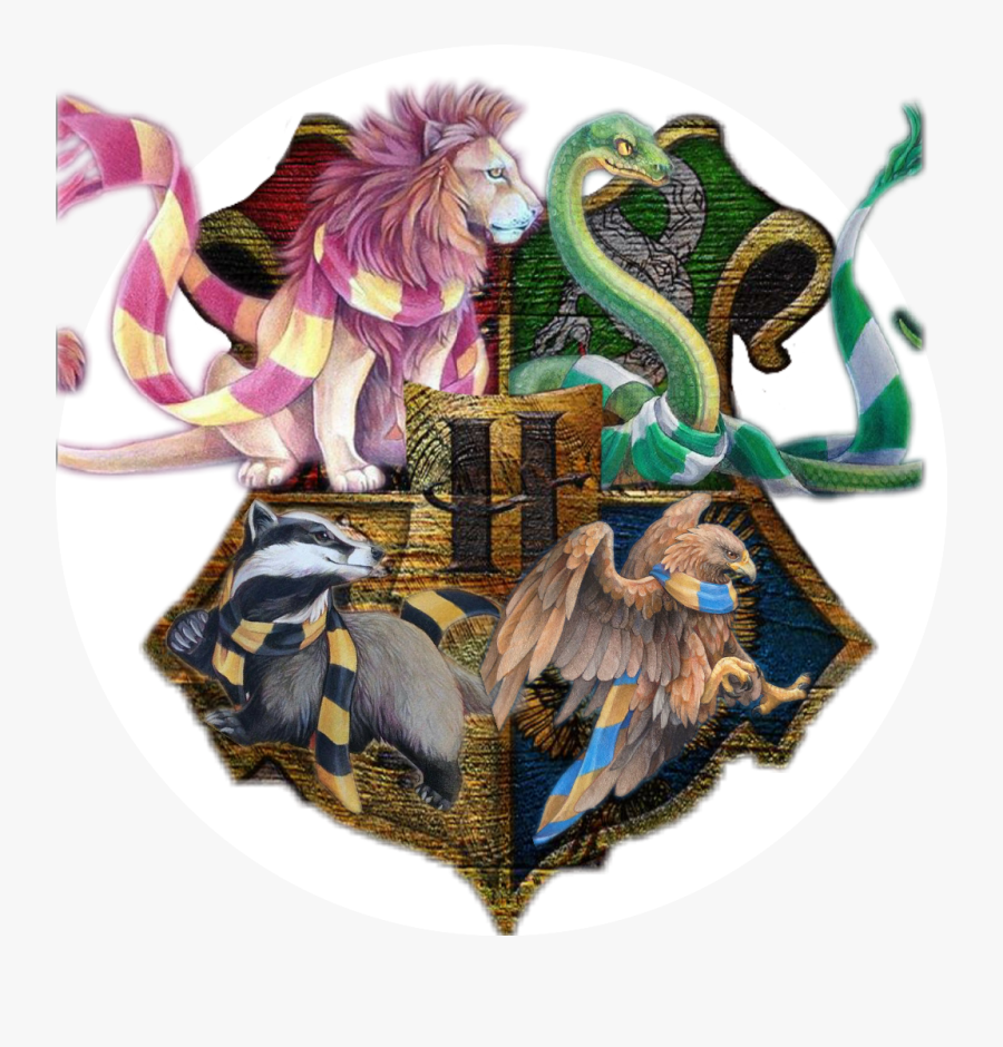 #hogwarts #gryffindor #slytherin #hufflepuff #ravenclaw - Illustration, Transparent Clipart