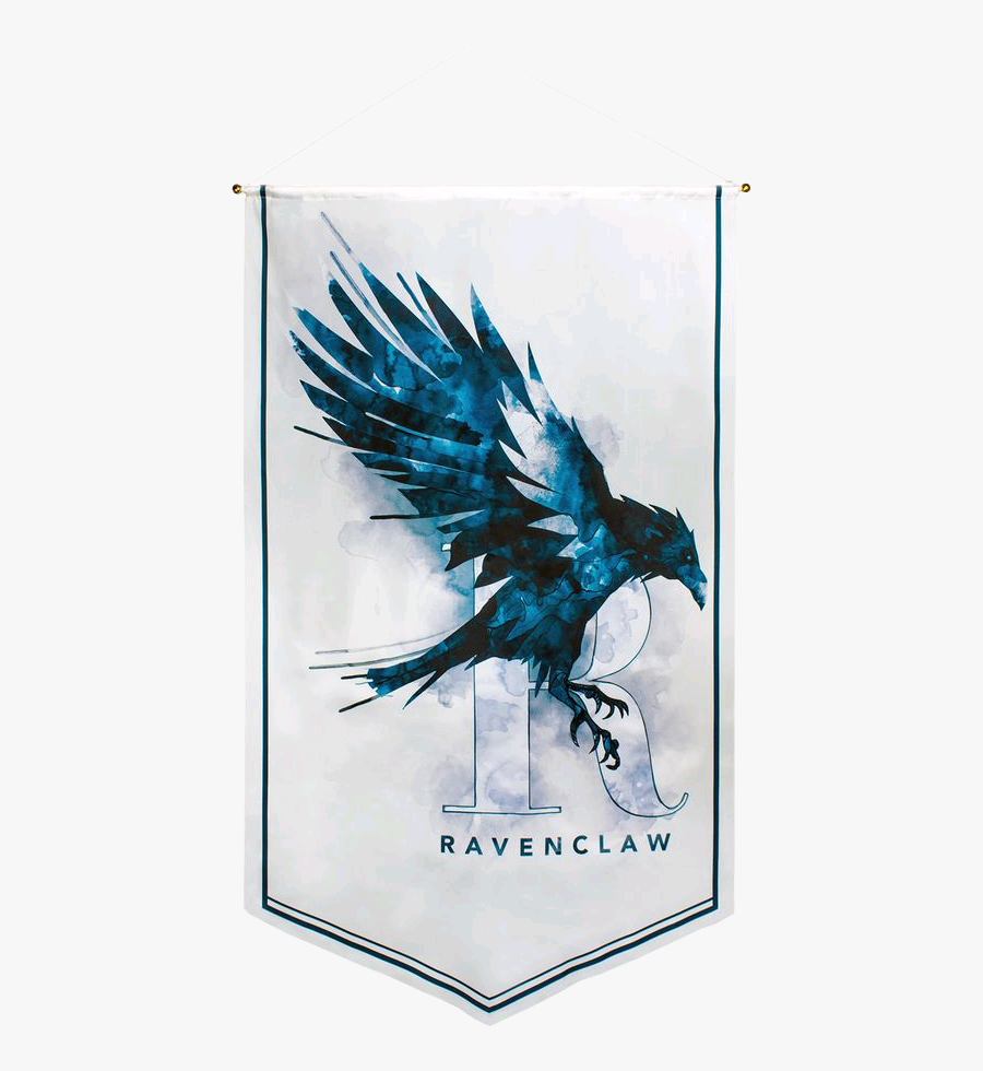 Ravenclaw Watercolour Satin Banner - Harry Potter Ravenclaw Raven, Transparent Clipart