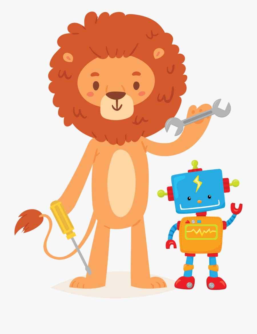 The Lion Bots Robotics Team Consists Of 4th-5th Grade - Robot Invitations, Transparent Clipart