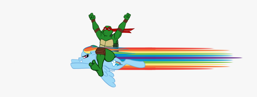 Zakniteh, Crossover, Rainbow Dash, Raphael, Safe, Teenage - Raphael Rainbow Dash, Transparent Clipart