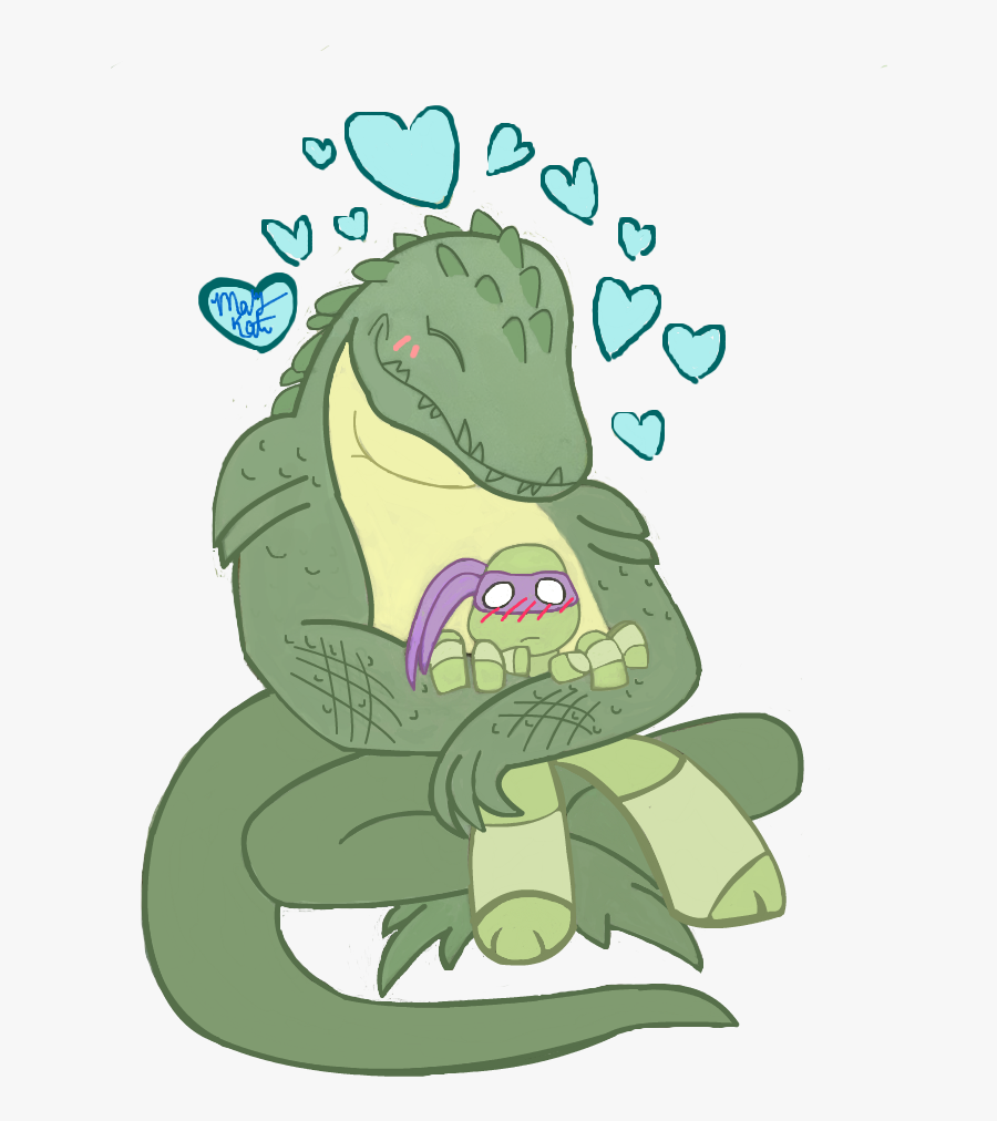 Transparent Alligator Clipart Png - Donatello X Leatherhead Fanart, Transparent Clipart