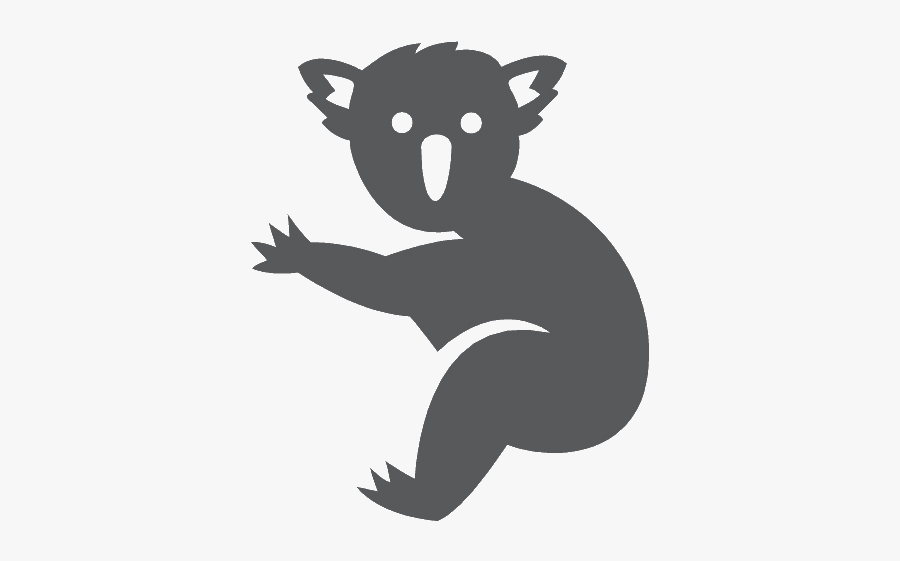 Koala Clipart Grey - Cartoon, Transparent Clipart