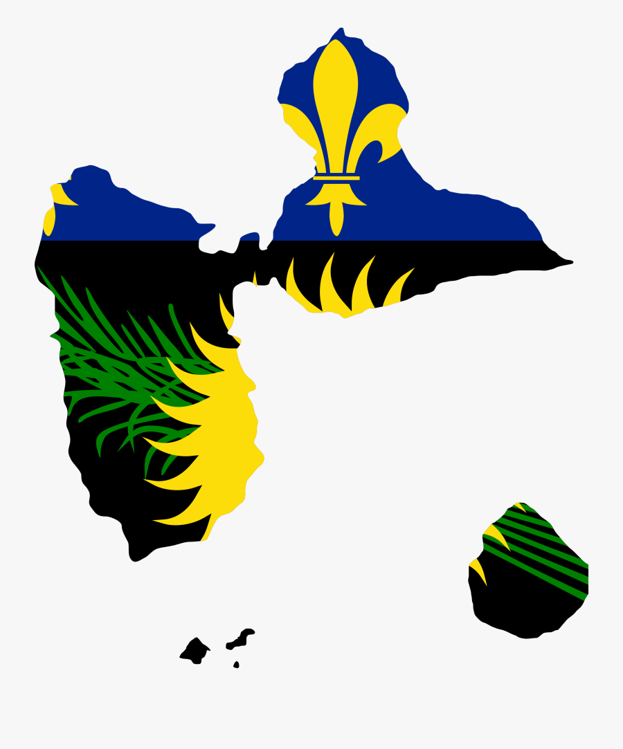 Une Impulsion Nouvelle Pour L"économie Culturelle - Guadeloupe Flag Map, Transparent Clipart