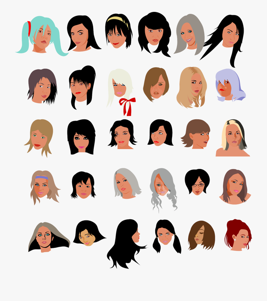 Women Faces Culture Free Picture - Many Faces Clip Art, Transparent Clipart