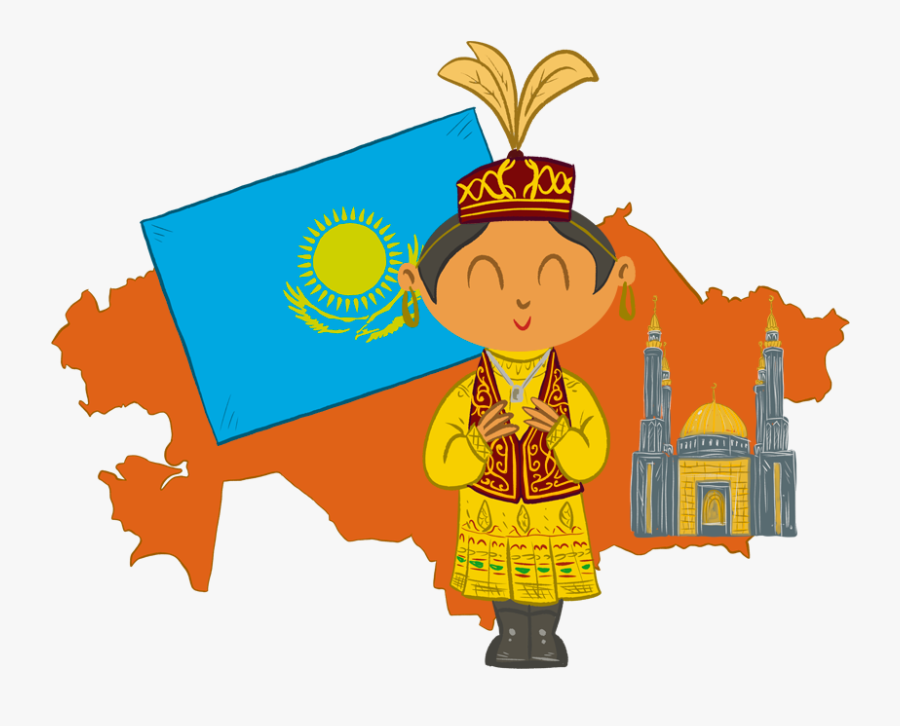Kazakhstan Flag, Transparent Clipart