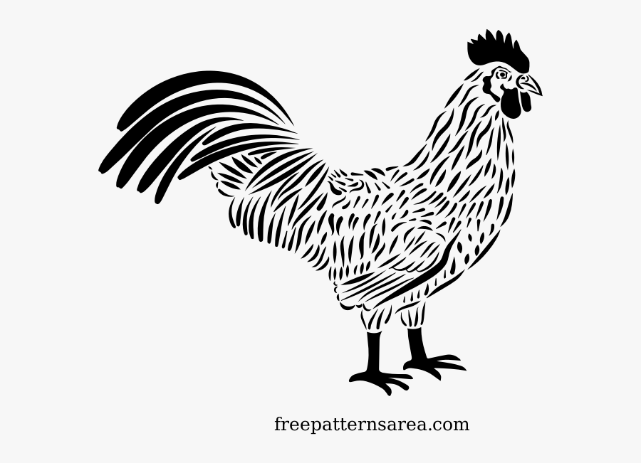 Free Rooster Silhouette Vector, Transparent Clipart