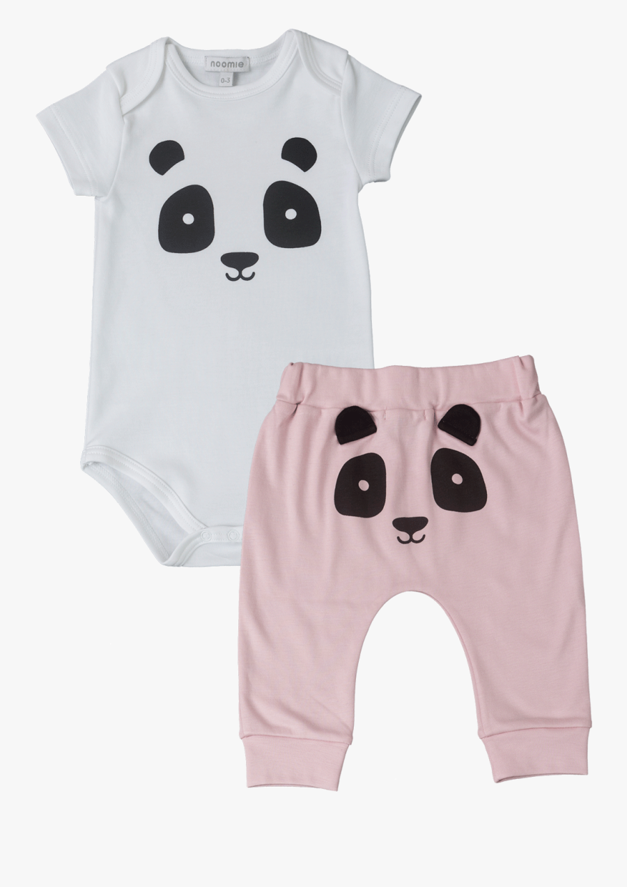 Clip Art Baby Onesie Sets - Panda Pants, Transparent Clipart
