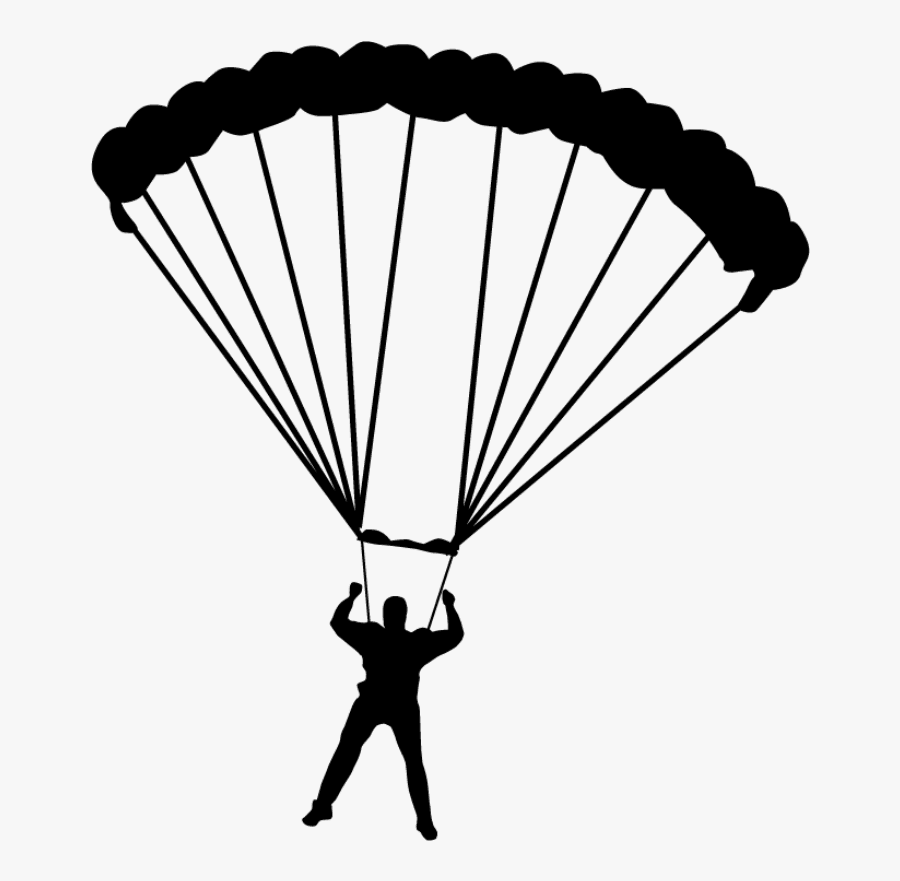 Parachute Parachuting Drawing Paratrooper - Drawing Of A Parachute, Transparent Clipart
