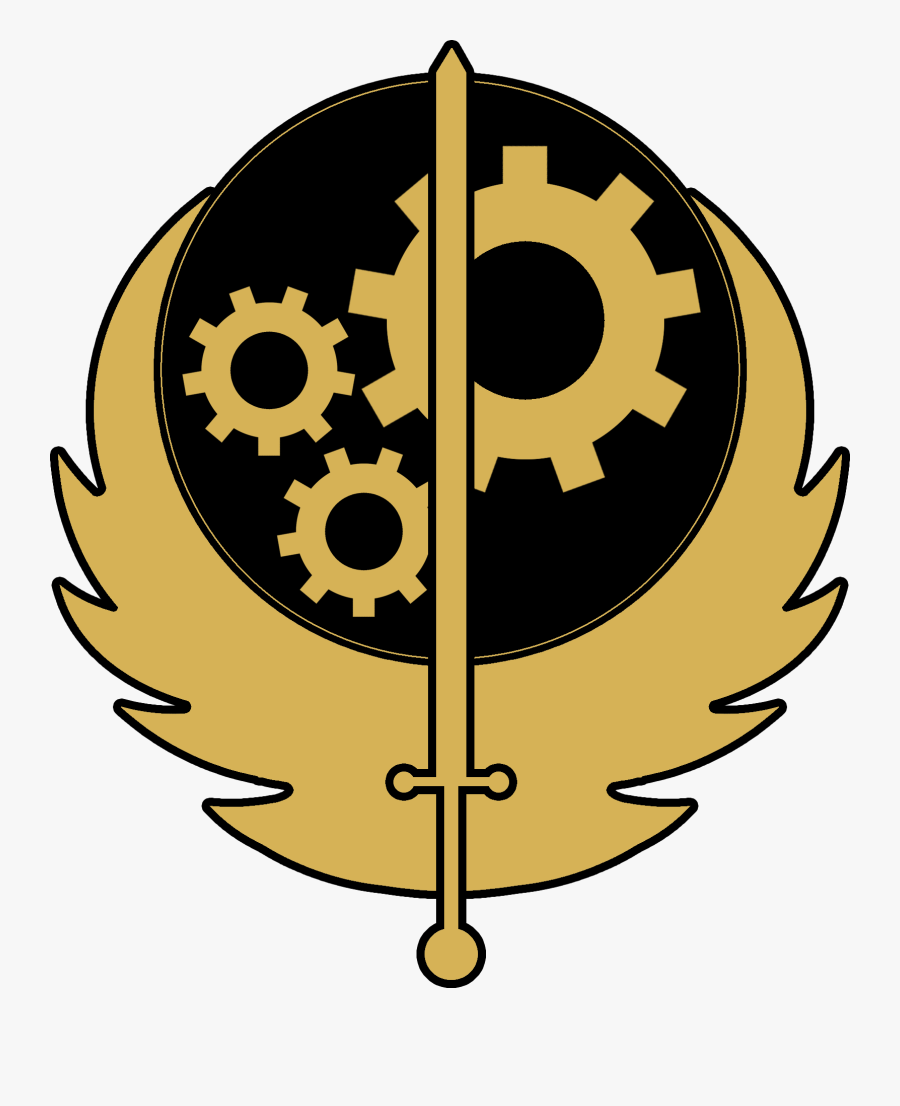 Clip Art Transparent Library Boy Svg Vault Tec - Fallout Brotherhood Of Steel Logo, Transparent Clipart