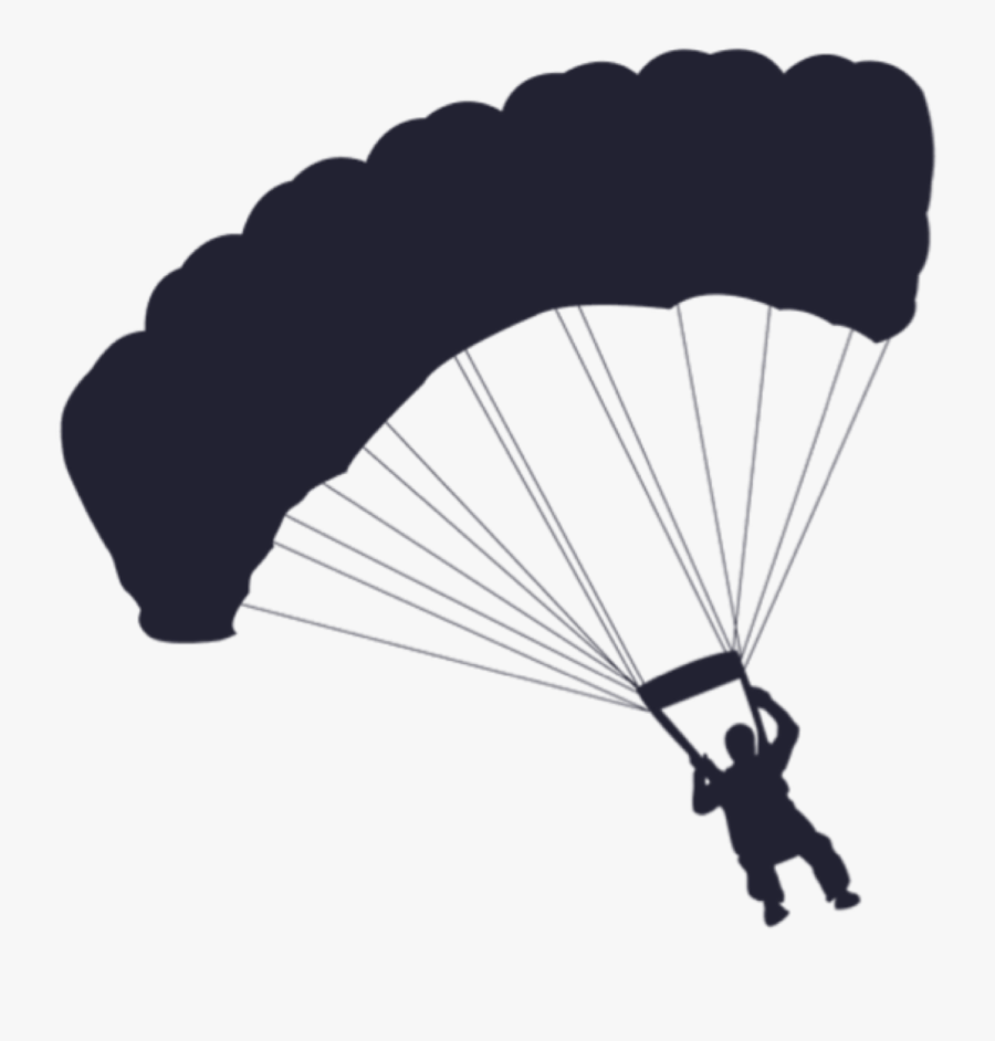 #parachute - Silhouette Skydiving Png, Transparent Clipart