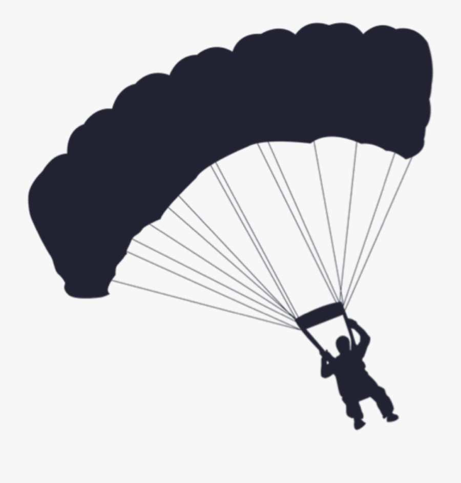 parachute Silhouette Skydiving Png , Free Transparent Clipart