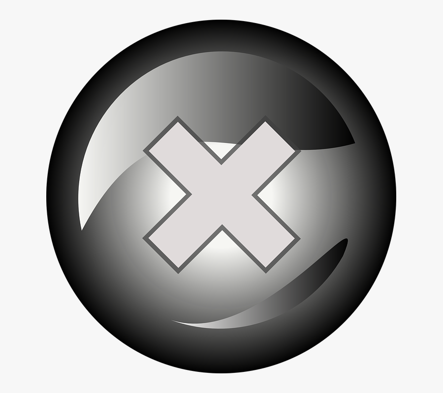 Transparent Exit Clipart Black And White - Cancel Button Icon Png, Transparent Clipart