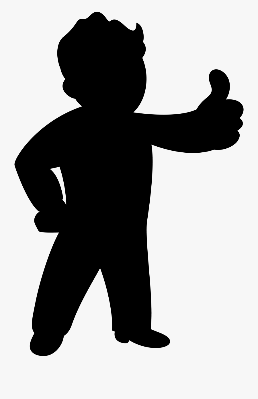 Fallout Keyring Vault Boy Video Games Leyendas & Videojuegos - Boy Silhouette Png, Transparent Clipart