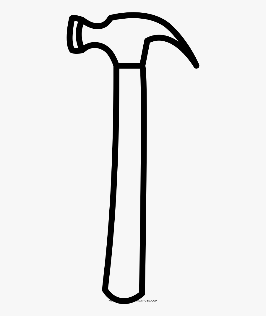 Hammer Coloring Page Clipart , Png Download, Transparent Clipart