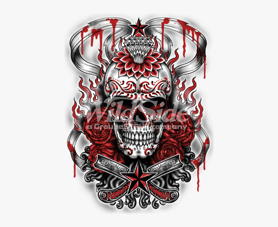 Transparent Sugar Skull Clipart - Skull Femme, Transparent Clipart