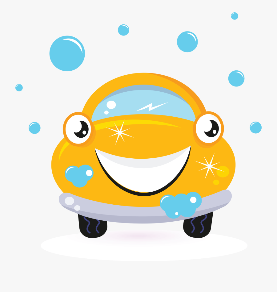 Transparent Car Wash School Fundraiser Clipart - Yellow Car Wash Cartoon, Transparent Clipart