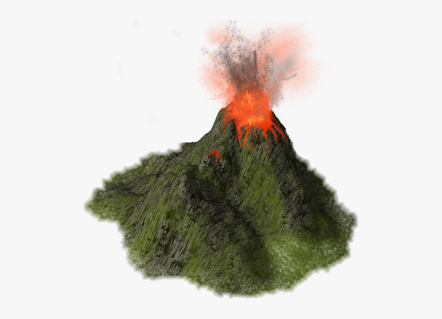 Volcano High Quality Png - Erupting Volcano Transparent Background, Transparent Clipart