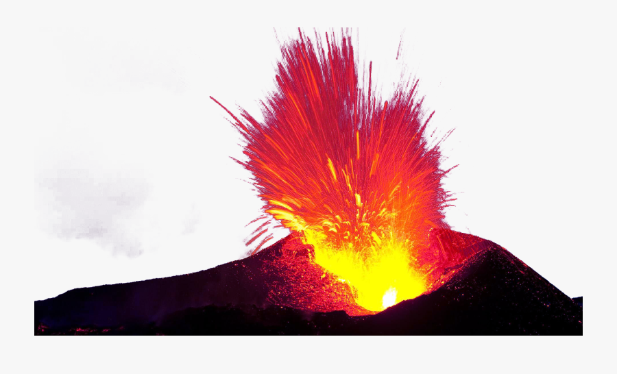 Transparent Volcano Erupting Clipart - Volcan En Erupcion Hd, Transparent Clipart