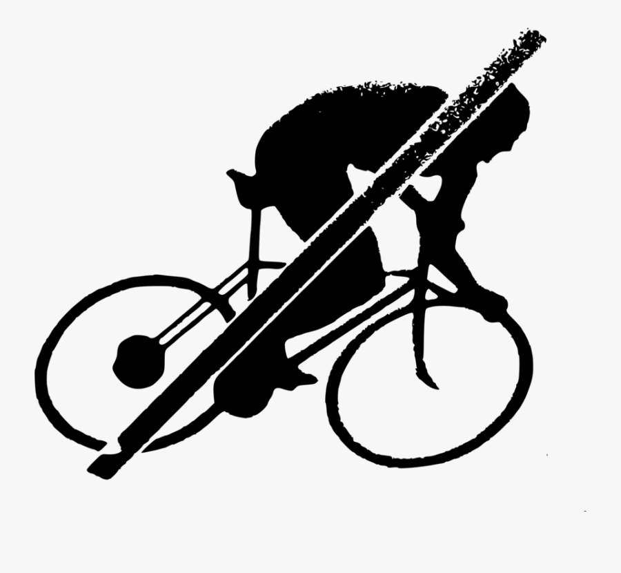 Silhouette,musical Instrument,bicycle - Bicycle, Transparent Clipart
