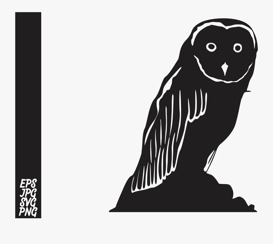 Owl Silhouette, Transparent Clipart