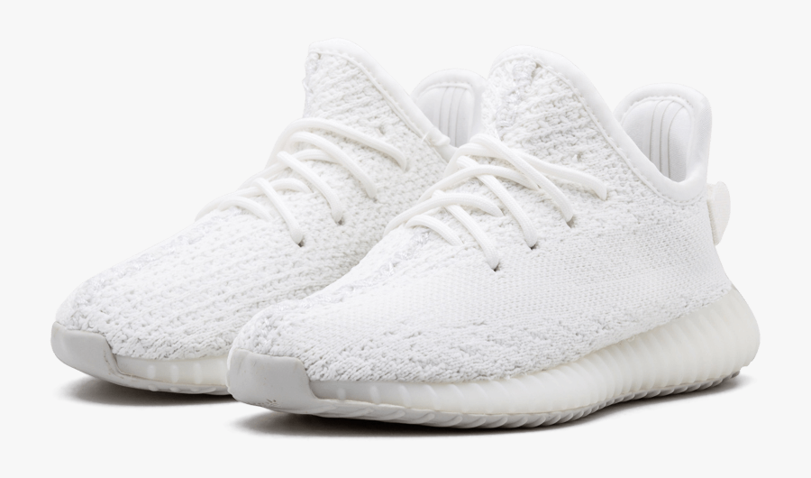 Yeezy 350 Cream White Custom , Png Download - White Yeezys Black Background, Transparent Clipart