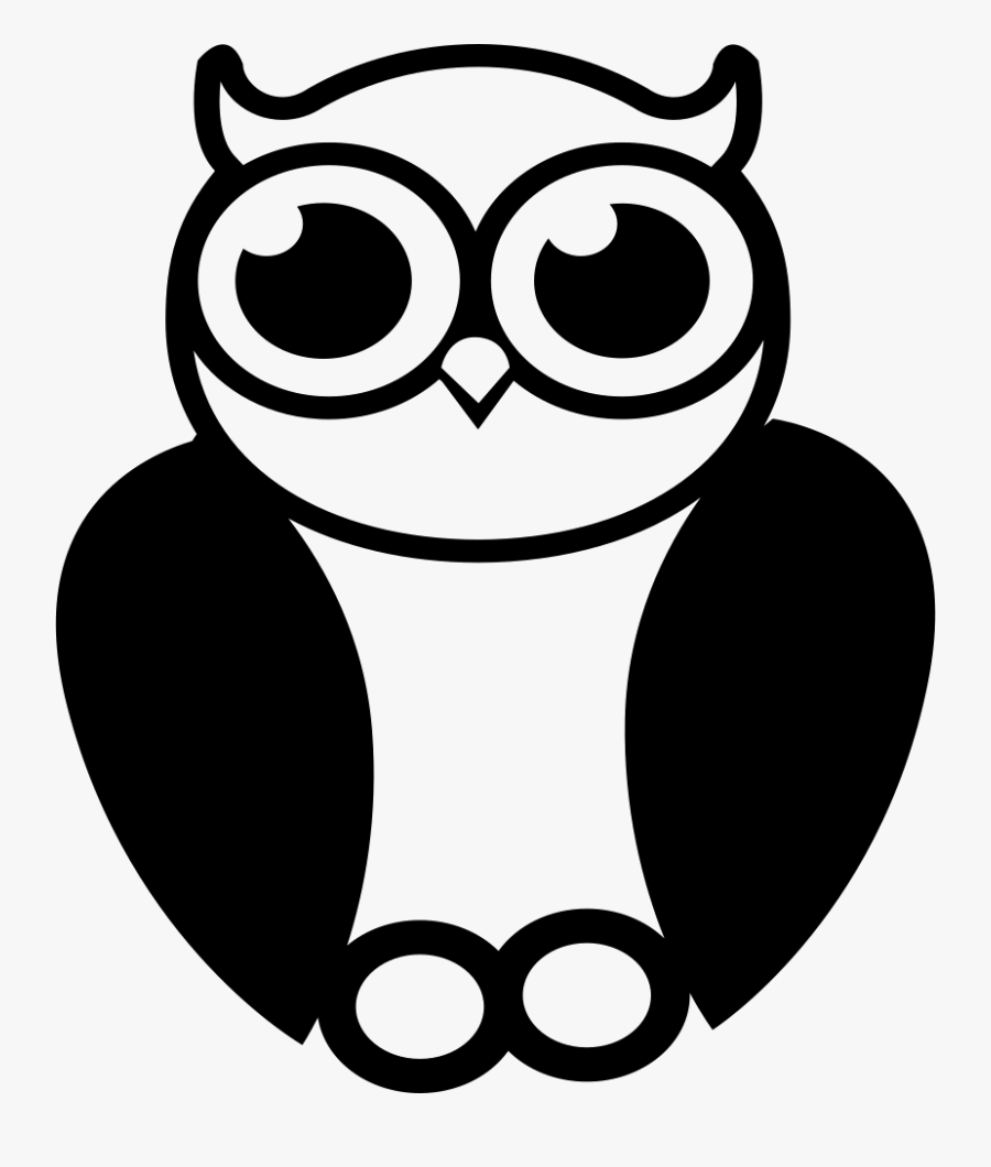 Owl Drawing Silhouette Clip Art - Icon Owl Png, Transparent Clipart