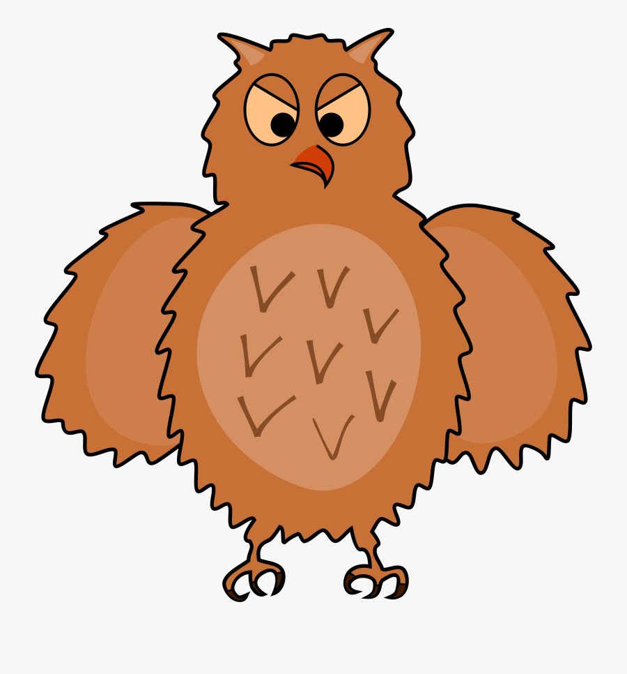 Black And White Owl Drawing Silhouette Email - Cartoon Eastern Screech Owl, Transparent Clipart