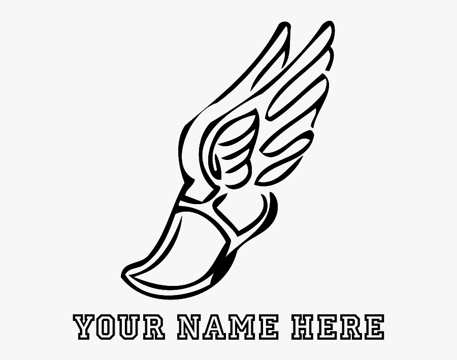Custom Black Running Shoe With Wings Sports Bottle - Running Shoe With Wings Png, Transparent Clipart
