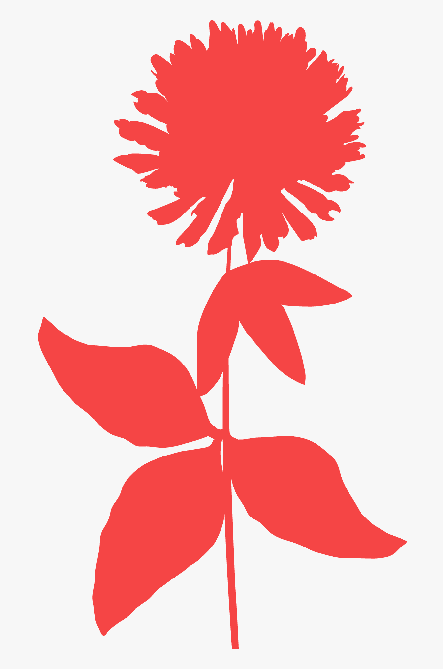 Transparent Flower Clover Flower Silhouette, Transparent Clipart